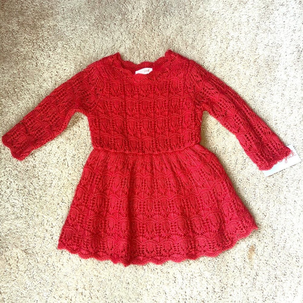 Red Knit Sweater Dress